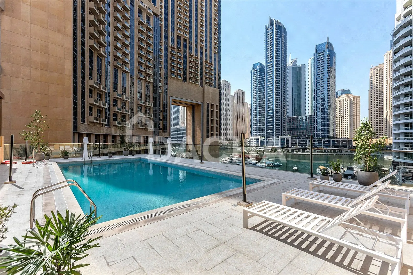 Ultra-luxury penthouse living space at Dubai Marina Moon Tower with marina views